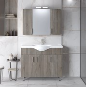 Σετ Έπιπλο Μπάνιου SIENA SONOMA DARK 100 9SSI100SD0W Πάγκο 96x34x83cm 9SSI100SD0W