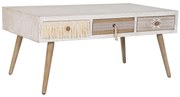 Τραπεζάκι Καφέ DKD Home Decor Έλατο βαμβάκι (110 x 60 x 50 cm)