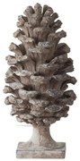 Artekko Artekko Pine Cone Διακοσμητικό Γλυπτό Κουκουνάρα Ρητίνης Γκρι (18x18x36)cm Σετ/2 77342