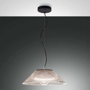 Φωτιστικό Οροφής Salento 3637-40-126 Transparent Grey Fabas Luce Μέταλλο,Γυαλί