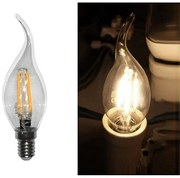 Adeleq Led Λάμπα Cog Κεράκι Διάφανο Με Μύτη Ε14 4W 230V Θερμό 13-14014002