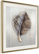 Αφίσα - Metal Leaf - 20x20 - Χρυσό - Με πασπαρτού