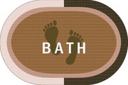 Ταπέτο Μπάνιου Αντιολισθητικό Polyester 50x70εκ. Bath Beige DimCol