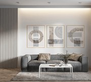 Σετ Πόστερ &amp;  Κάδρο Geometrico PST124 40x50cm Φυσικό Ξύλινο Κάδρο (με ποστερ)