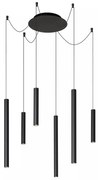 Φωτιστικό Κρεμαστό Lucide 74403-06-30 LORENZ Μαύρο Ματ (Black Mat) 3000 K