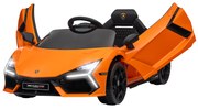 Ηλεκτρικό αυτοκίνητο AIYAPLAY για παιδιά 3-5 ετών, ομαλή κίνηση, τηλεκατευθυνόμενο, με κόρνα, πλαστικό και μέταλλο, Πορτοκαλί