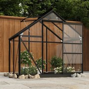 vidaXL Θερμοκήπιο Γυάλινο Ανθρακί 155 x 103 x 191 εκ. από Αλουμίνιο