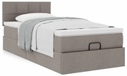 Οθωμανικό κρεβάτι με στρώμα Taupe 100x200cm ύφασμα 3311439