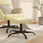 Υποπόδιο Κρεμ 60x60x36 εκ. από Συνθετικό Δέρμα 341590