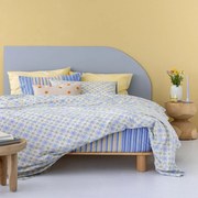 Σεντόνια FL6203 (Σετ 4τμχ) Yellow-Blue Palamaiki Υπέρδιπλο 240x260cm 100% Βαμβάκι