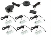Lh-homefurniture Φωτισμός επίπλου: 6 led ραφιού με μετασχηματιστή 17101-MN-Ll χρώμα μπλε 17101-MN-L