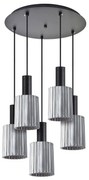 Φωτιστικό Οροφής Πολύφωτο Homelighting 77-8488 Black/Smoked