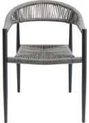 Καρέκλα Palma Με Μπράτσα Γκρι/Μαύρη 56x59x78,5 εκ. - Γκρι