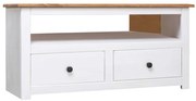 vidaXL Έπιπλο TV Λευκό 93 x 49 x 49 εκ. Μασίφ Ξύλο Πεύκου Σειρά Panama