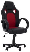 ΚΑΡΕΚΛΑ ΓΡΑΦΕΙΟΥ GAMING BUCKET HM1041.01 ΜΑΥΡΟ PU+ΚΟΚΚΙΝΟ MESH 60x62x117 εκ.
