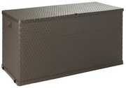 vidaXL Μπαούλο Αποθήκευσης Κήπου Καφέ 120 x 56 x 63 εκ. Πολυπροπυλένιο
