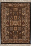 Χαλί Isfahan 3517D Black-Black Βιοκαρπέτ 160X230cm