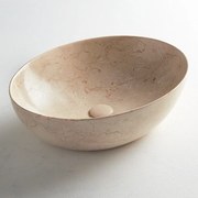 Fossil Malin Marble MR55-500 Επιτραπέζιος Μαρμάρινος Νιπτήρας Beige 55x41 εκ.