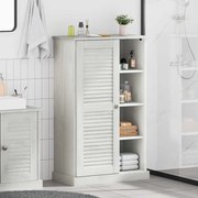 vidaXL Ντουλάπι Μπάνιου Λευκό 68 x 34 x 110 εκ. Μασίφ ξύλο πεύκου