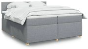 ΚΡΕΒΑΤΙ BOXSPRING ΜΕ ΣΤΡΩΜΑ ΑΝΟΙΧΤΟ ΓΚΡΙ 200X200 ΕΚ. ΥΦΑΣΜΑΤΙΝΟ 3286787