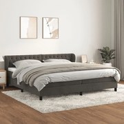 ΚΡΕΒΑΤΙ BOXSPRING ΜΕ ΣΤΡΩΜΑ ΣΚΟΥΡΟ ΓΚΡΙ 200X200 ΕΚ. ΒΕΛΟΥΔΙΝΟ 3127692