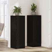 vidaXL Βάση φυτών Μαύρη Οξυά 33 x 33 x 100 cm Επεξεργασμένο ξύλο