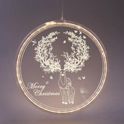 "3D ACRYLIC REINDEER", 36 WW LED ΣΤΑΘ. IP20  21X21.6CM, USB ΚΑΛ. ΤΡΟΦΟΔ. ACA X08361254