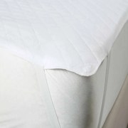 Επίστρωμα Ξενοδοχείου Καπιτονέ με Λάστιχο στις 4 Γωνίες White 100% Βαμβάκι Ημίδιπλο 120x200cm 100% Βαμβάκι