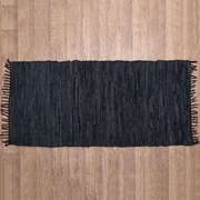 Δερμάτινο Χαλάκι (65x135) Viopros Rugs Ideas Μαύρο,Γκρι