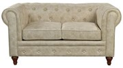 Kαναπές CHESTERFIELD Ύφασμα Μπεζ-Tortora-Sand-Cappuccino 150x82x77cm