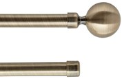 Κουρτινόξυλο Φ19mm Διπλό Επεκτεινόμενο 210-380cm Με Άκρα L-N Paloma Bronze 796221097