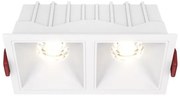 Χωνευτό Σποτ Οροφής Alfa LED 20W 3000K Διπλό Λευκό DL043-02-10W3K-D-SQ-W MAYTONI-DL043-02-10W3K-D-SQ-W-Λευκό DL043-02-10W3K-D-SQ-W