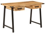 Γραφείο με Συρτάρια 105x55x70εκ. από Μασίφ Ξύλο Μάνγκο & Σίδηρο