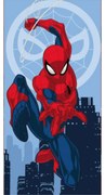 Πετσέτα Παιδική Βελουτέ Spiderman 03 Multi Viopros Body 70x140cm 100% Βαμβάκι
