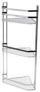 Estia Εταζέρα Elegant Μεταλλική Γωνιακή 3 Θέσεων 54x28x18cm Χρωμίου 02-6464