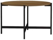 Τραπεζάκι Σαλονιού Aisle 230-000032 Φ80x45cm Walnut-Black