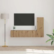 vidaXL Σετ επίπλου τηλεόρασης 3 pcs artisan δρυς 150.5 x 30 x 90 εκ.