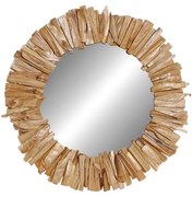 Τοίχο καθρέφτη DKD Home Decor Φυσικό Alpino Παλαιωμένο φινίρισμα 60 x 4 x 60 cm