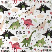Πάνα Βρεφική Χασέ Dinosaur 518 Multi DimCol 80x80cm 100% Βαμβάκι