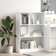 vidaXL Βιβλιοθήκη Λευκή 80x24x109 εκ. από Επεξεργασμένο Ξύλο