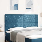 vidaXL Βελούδινο Κεφαλάρι Argyle Σκούρο Μπλε 180 cm Βελούδο