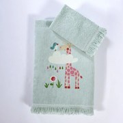 Πετσέτες Παιδικές Sky Is A Zoo (Σετ 2τμχ) Mint Nef-Nef Homeware Σετ Πετσέτες 70x140cm 100% Βαμβάκι