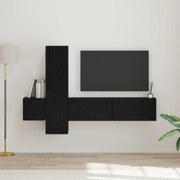 vidaXL Σετ επίπλου τηλεόρασης 5 pcs Μαύρη δρυς Επεξεργασμένο ξύλο