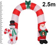 Χριστουγεννιάτικη Φουσκωτή Αψίδα με φωτισμό LED και ύψος 2.5m