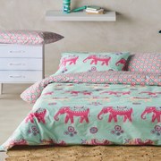 Σεντόνια Παιδικά Sabah (Σετ 3τμχ) Fucshia- Mint Green Kentia Μονό 160x270cm 100% Βαμβάκι