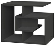 Βοηθητικό τραπεζάκι Labirent Megapap χρώμα ανθρακί 54x40x45εκ.