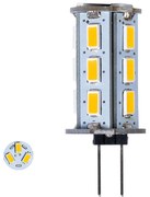 GloboStar® 76134 Λάμπα LED G4 SMD 5630 5W 500lm 320° DC 12-24V IP20 Φ1.8 x Υ4.3cm Θερμό Λευκό 2700K Dimmable - 2 Χρόνια Εγγύηση