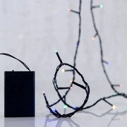 Χριστουγεννιάτικα Λαμπάκια 20 Led Σε Σειρά 2.4μ Πολύχρωμα Με 8 Προγράμματα &amp; Μπαταρία Eurolamp 600-11244