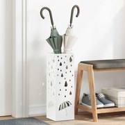 vidaXL Σχέδιο &amp; βάση αποθήκευσης Λευκό 15.5 x 15.5 x 49 εκ Ατσάλι