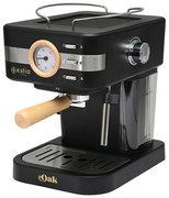 Estia Μηχανή Espresso Oak 950w 15bar 1.2lt Μαύρη 06-18986